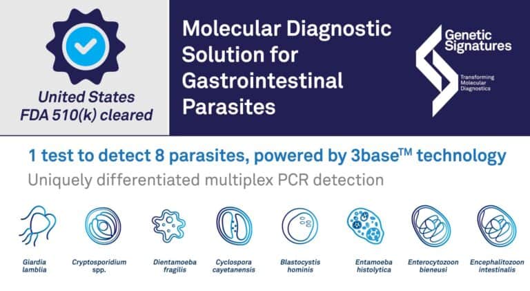 United States FDA clears Gastrointestinal Parasite Detection kit for sale